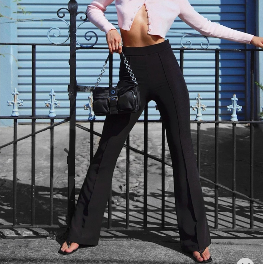 Princess Polly Black Jensen High Waisted Pants Size 4